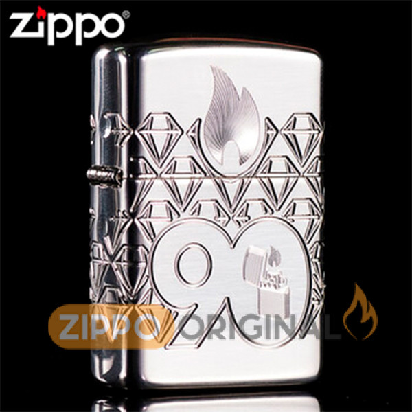 زیپو اصل نقره کد 48461 سالگرد 90 سالگی