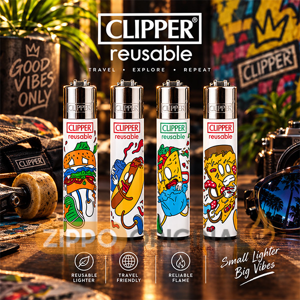 فندک کلیپر طرح فست فود mini