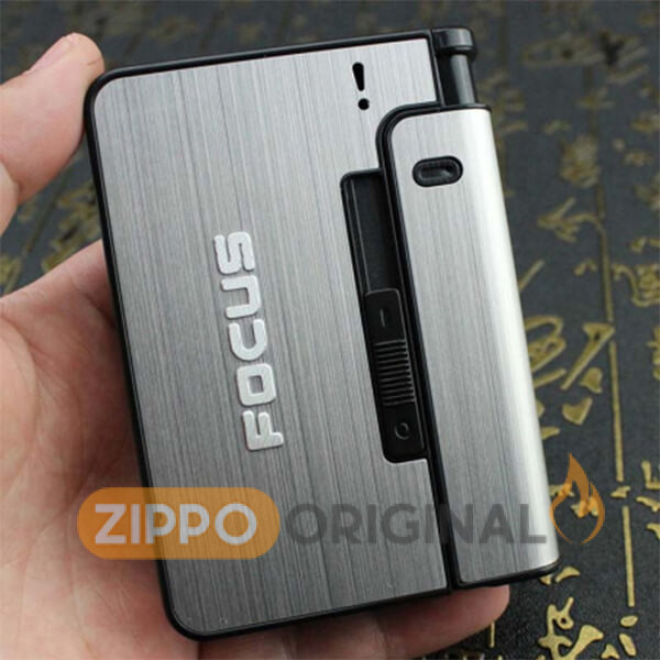 کیف سیگار فندکدار FOCUS-سیلور