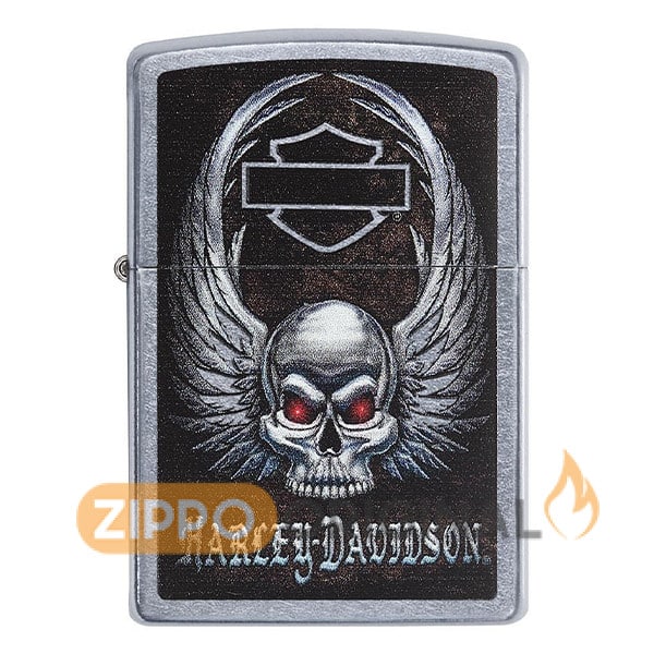زیپو اصل کد 29558 Harley Davidson Skull