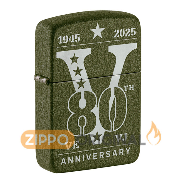 زیپو اصل کد 46949 VE/VJ DAY 80TH-لیمیتد
