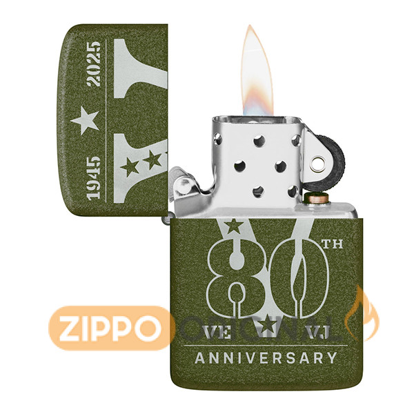 زیپو اصل کد 46949 VE/VJ DAY 80TH-لیمیتد