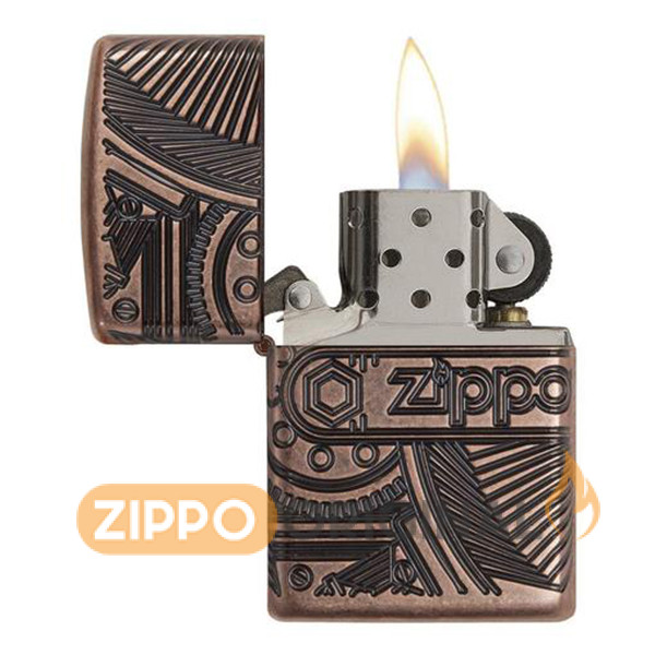 زیپو اصل کد 29523 Antique Copper Armor Gears