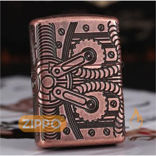زیپو اصل کد 29523 Antique Copper Armor Gears