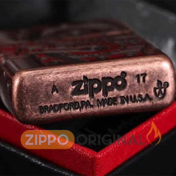 زیپو اصل کد 29523 Antique Copper Armor Gears