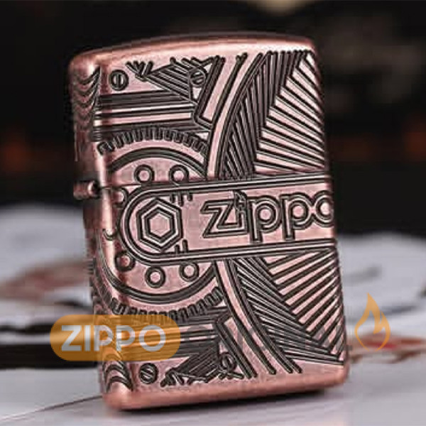 زیپو اصل کد 29523 Antique Copper Armor Gears