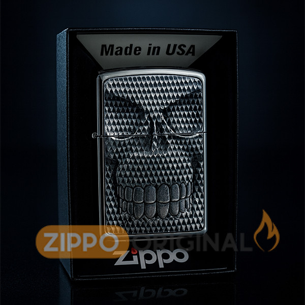 زیپو اصل کد 2.005.360 – Carbon Skull