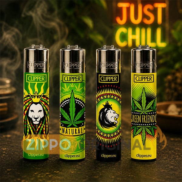 فندک کلیپر طرح WEED Green Friendly