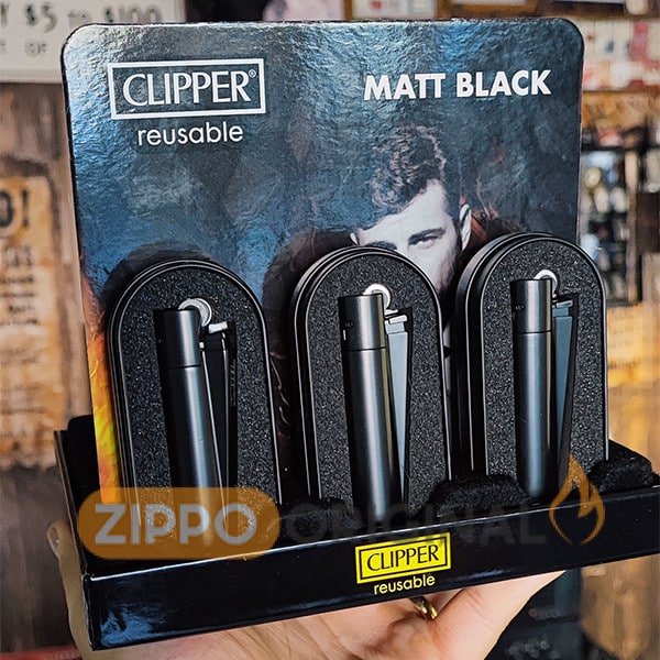 فندک کلیپر فلزی MATT BLACK مشکی مات