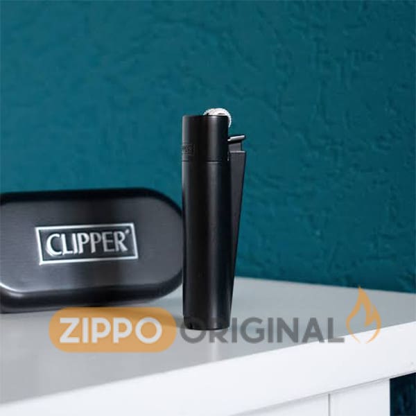 فندک کلیپر فلزی MATT BLACK مشکی مات