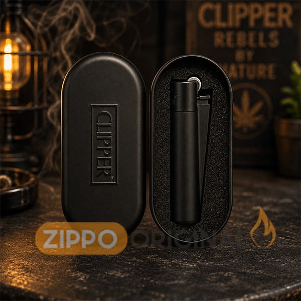فندک کلیپر فلزی MATT BLACK مشکی مات