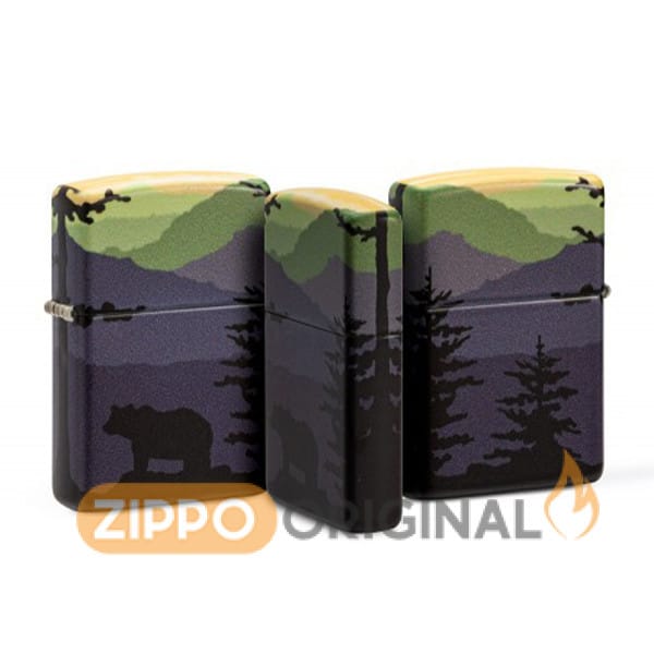 زیپو اصل کد 49482 طرح خرس Bear Landscape