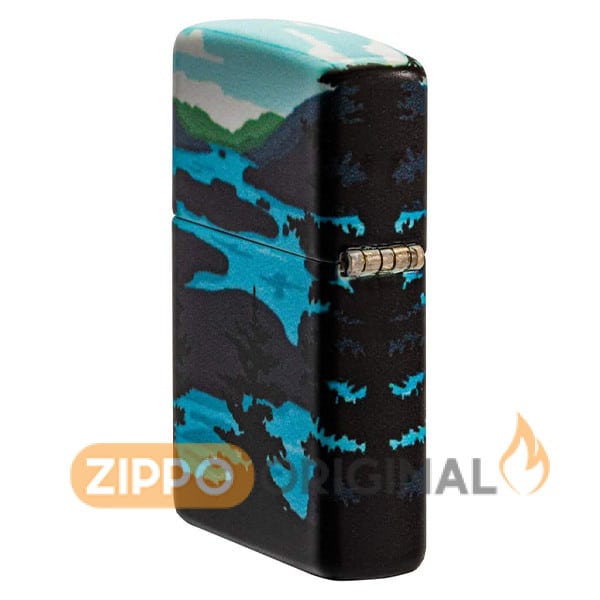 زیپو اصل کد 49483 طرح منظره گوزن Deer Landscape