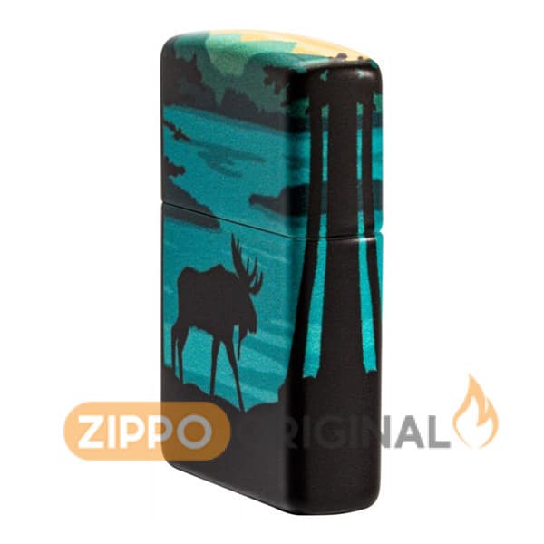 زیپو اصل کد 49481 طرح گوزن Moose Landscape