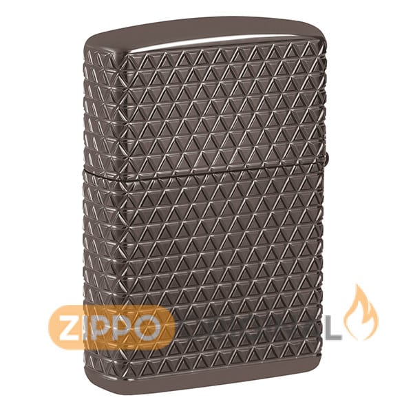 زیپو اصل کد 46316 Diamond Pattern Armor® Black Ice