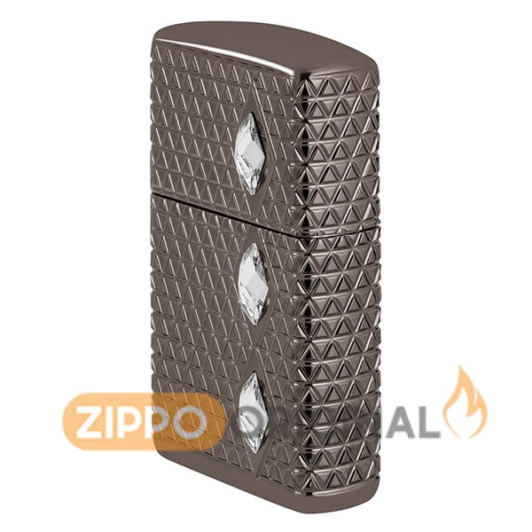 زیپو اصل کد 46316 Diamond Pattern Armor® Black Ice