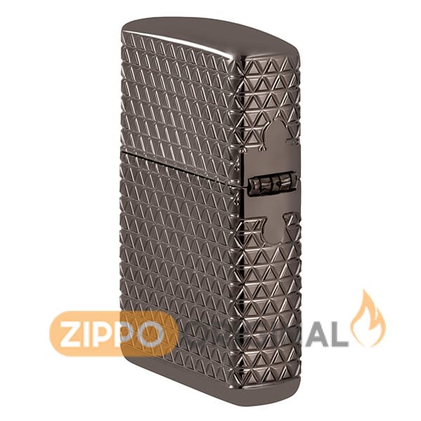 زیپو اصل کد 46316 Diamond Pattern Armor® Black Ice